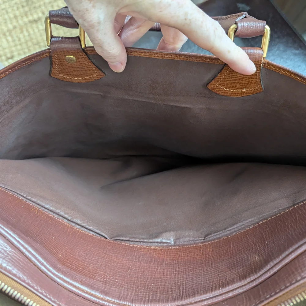 Burberrys Leather Business Bag EUC
